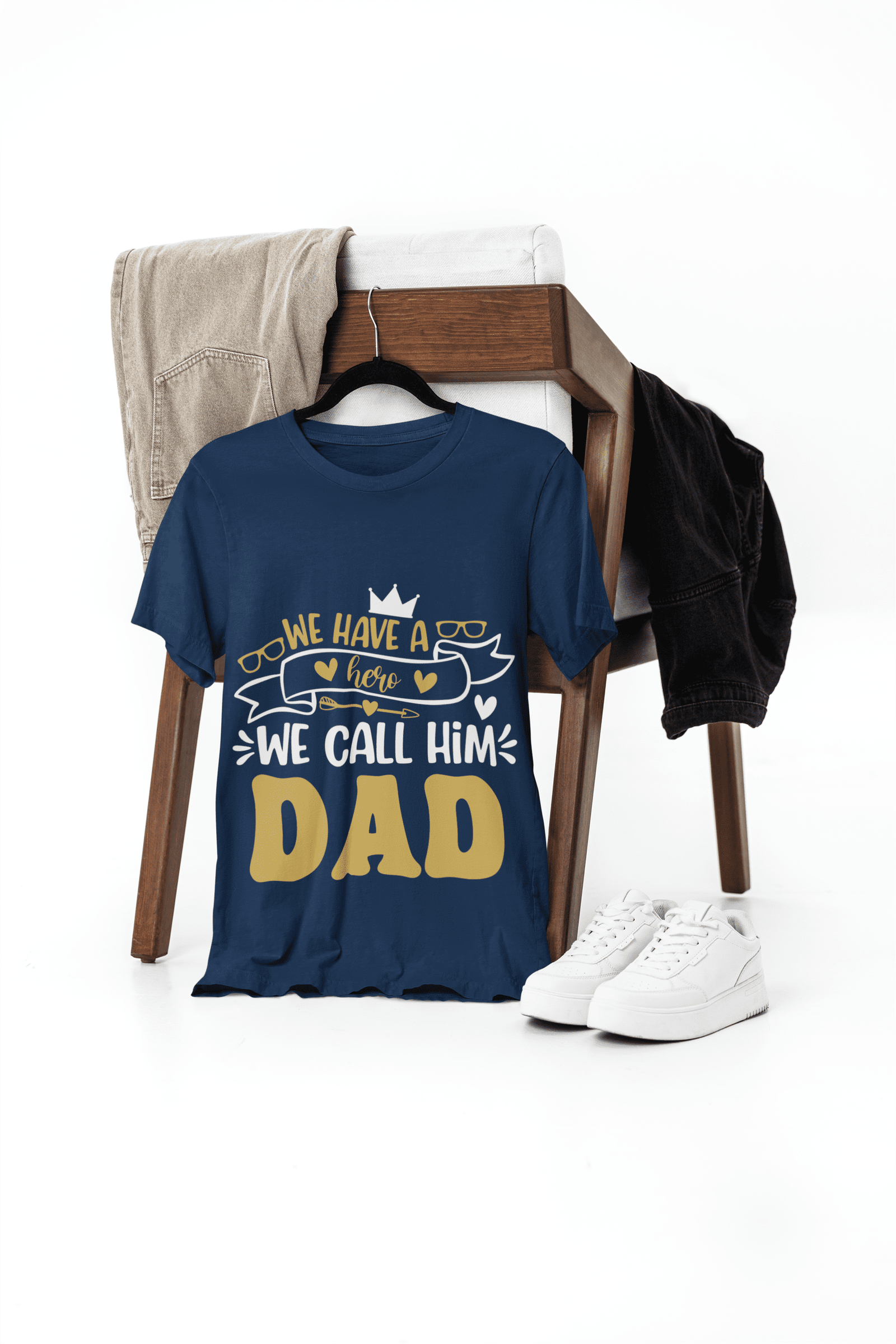Dad Hero Graphic T-Shirt | Premium Cotton Father Family Tee Dad Hero Graphic T-Shirt | Premium Cotton Father Family Tee