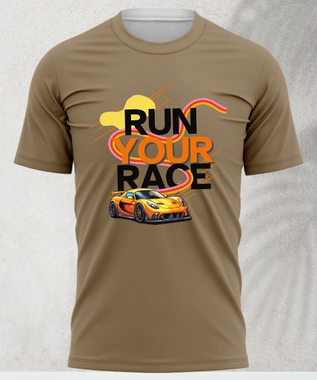 Run Your Race Graphic T-Shirt | Premium Cotton Motivational Tee Run Your Race Graphic T-Shirt | Premium Cotton Motivational Tee