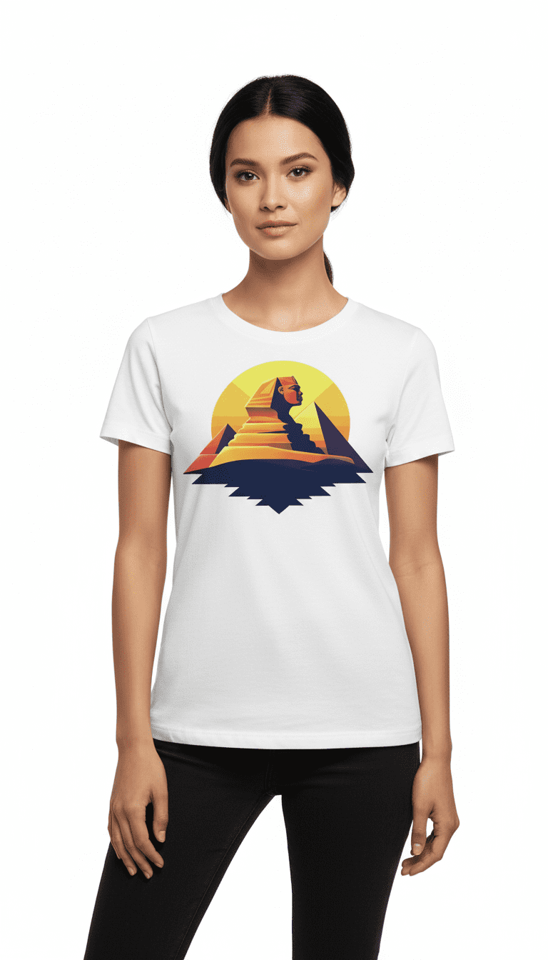 Egypt Design Pyramids T-Shirt | Premium Cotton Egyptian Heritage Tee